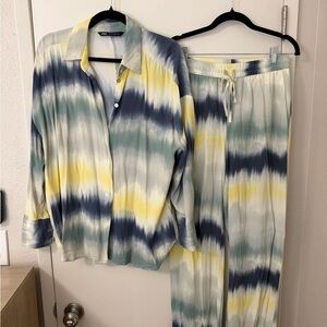 Zara Tie-Dye Set Shirt + Pants